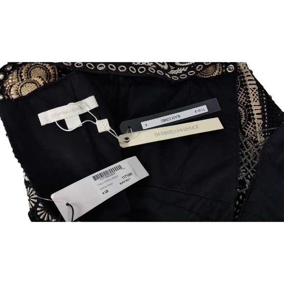 JONATHAN SIMKHAI Black Eyelet Macrame Midi Dress - Picture 5 of 8